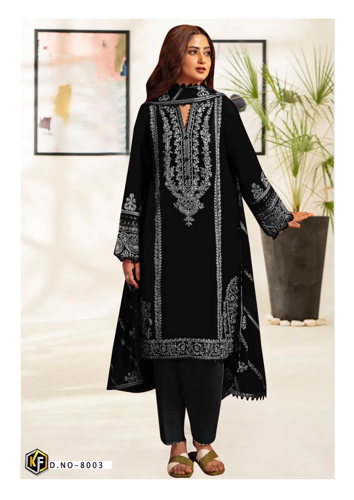 Roha Black And White Vol 8 By Keval Karachi Cotton Printed Dress Material Wholesale